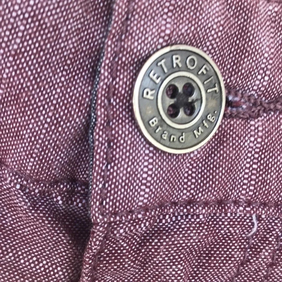 Retrofit Mauve Tailored Men’s Cotton Shorts - Picture 4 of 10